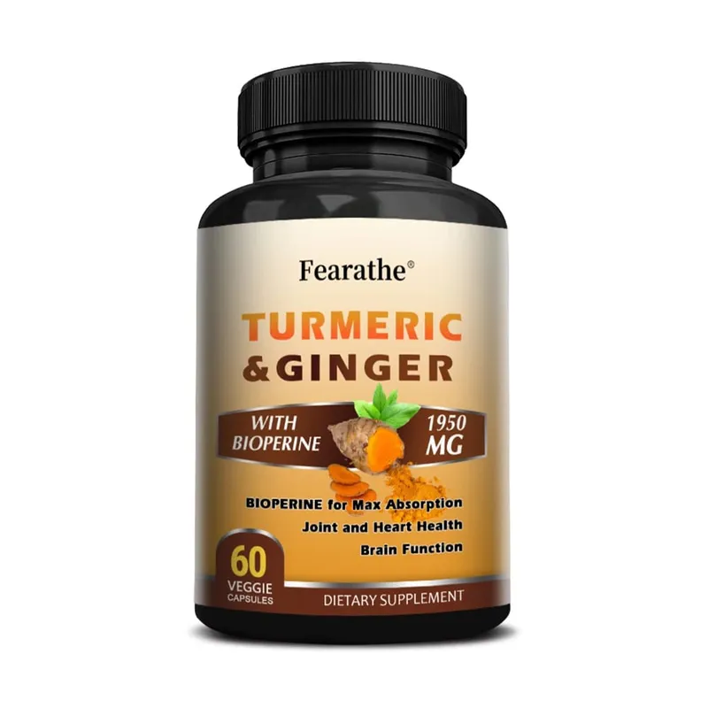 Cápsulas de curcumina orgânica de 1500 mg com gengibre e pimenta preta apoiam o bem-estar digestivo e imunológico das articulações musculares