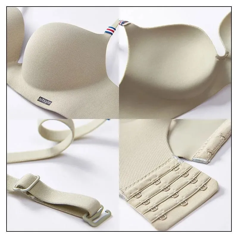Wireless Ice Silk No Steel Ring Seamless Bra Set Women Push Up Bra Beautiful Back Sexy Bra Underwear Comfortable Seaml
