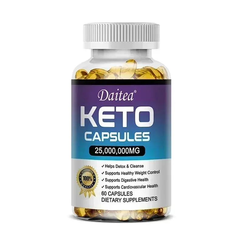 Organic Keto Detox Capsules - Flat Belly Deep Cleansing Detox Provides Energy Fat Burning Appetite Suppressant