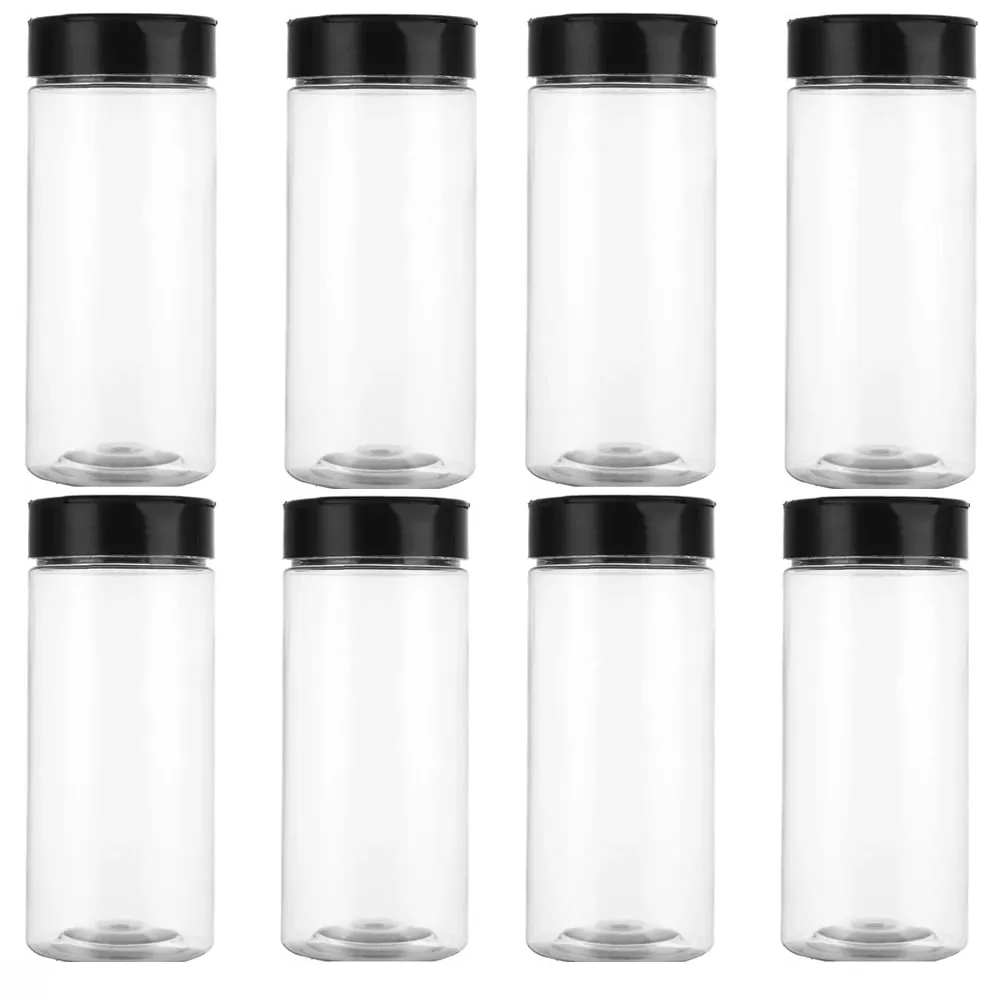 400 ml plastic transparante kruidenblikjes met schuddeksel, kruidencontainers voor keuken en barbecue — image 9