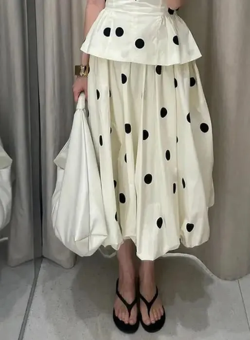 Retro Polka Dot Mini A-line Dress Elegant Stand Collar Puff Short Sleeve Waist-cinching Dresses 2026 New Lady Party Gowns — image 10