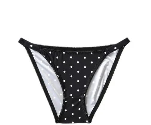 Female Vintage Polka Dot Triangle Cup Underwear Set Front Closure Bikini Style Comfort Push Up Close-fitting Underwear Set