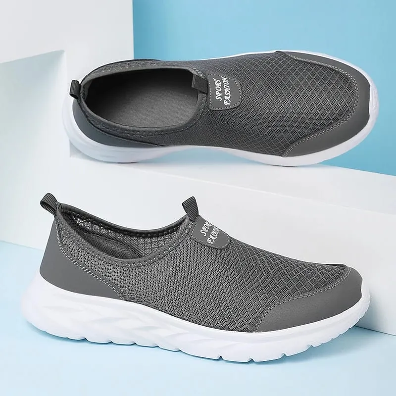 2023 zapatos informales ligeros para hombre, zapatillas informales transpirables antideslizantes para hombre, zapatos planos para caminar al aire libre, talla 40-47