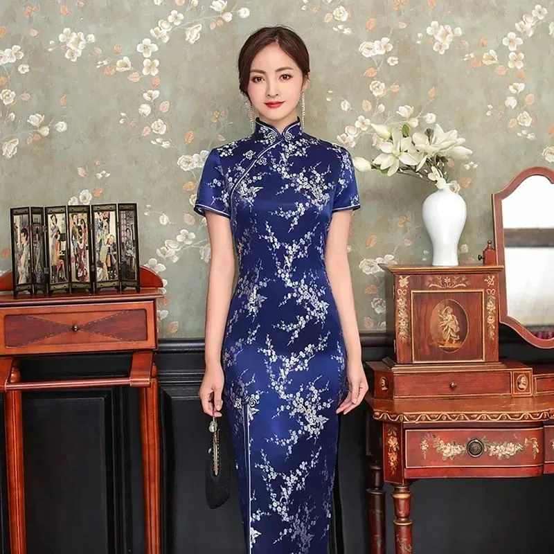 Roupas de moda festa vintage casual verão elegante tradicional chinês roupas cheongsams vestido chinês qipao estilo étnico