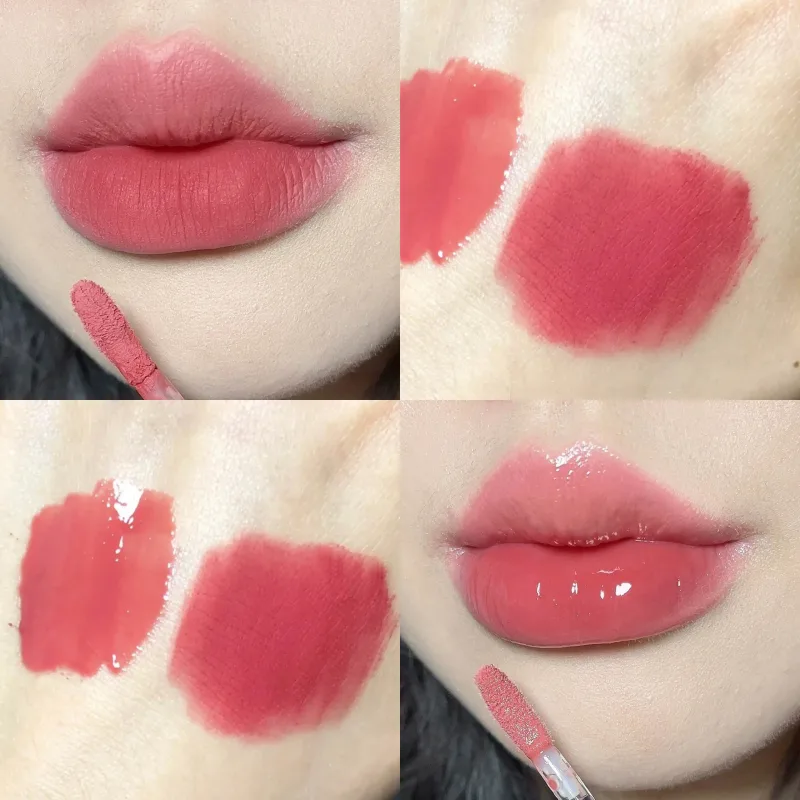 Double Head Liquid Lipstick Moisturizing Lip Glaze Long Lasting Matte Lip Mud 2 In 1 Lipgloss Waterproof Lips Cosmetics