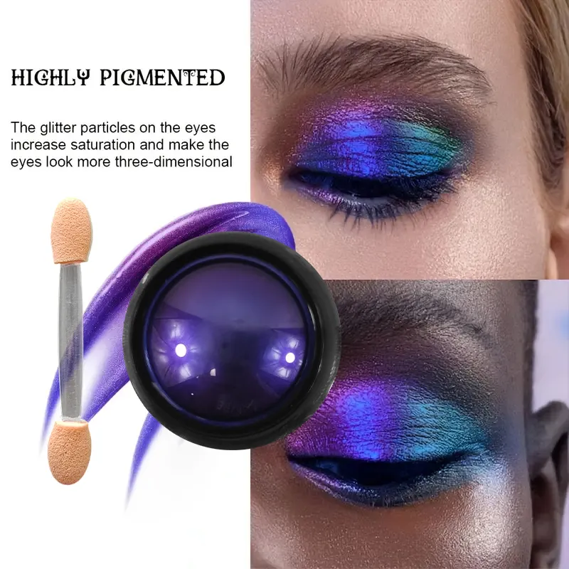 Multi-Chrome Chameleon Eyeshadow Powder Multi-Chrome Holographic Shifting Pigment for Eye Makeup Nail Art Cosplay