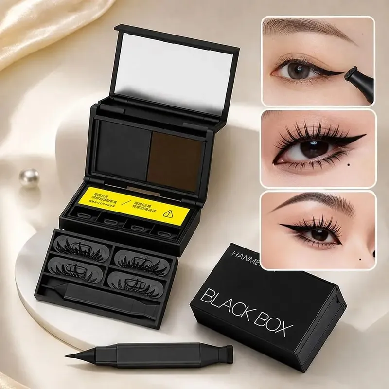 Waterproof Eye Makeup Stamping Pen Set Long Lasting Smudge Resistant Eyeliner Stamp Pen Ultra Fine Portable Eye Makeup Tools