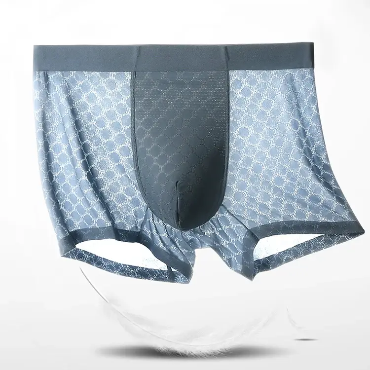 Ice Silk Underwear Men's Boxer Briefs Summer Thin Breathable Boxer Briefs Seamless Boxer Briefs Boys Shorts — image 10