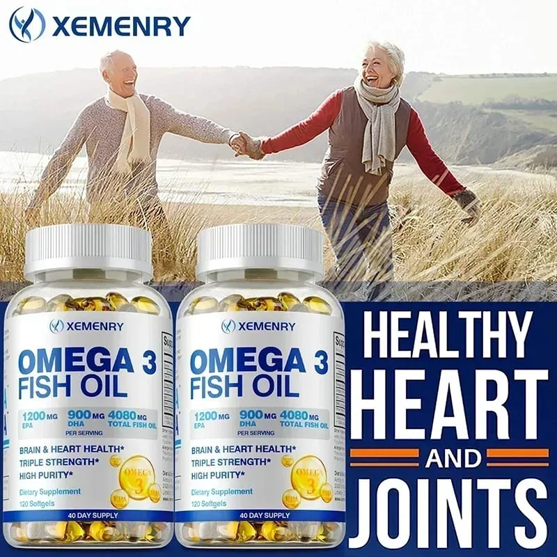 Aceite de pescado omega-3: mejora la concentración de la memoria y la cognición. Promueve la salud del cerebro y los ojos. Mejora la función inmune.