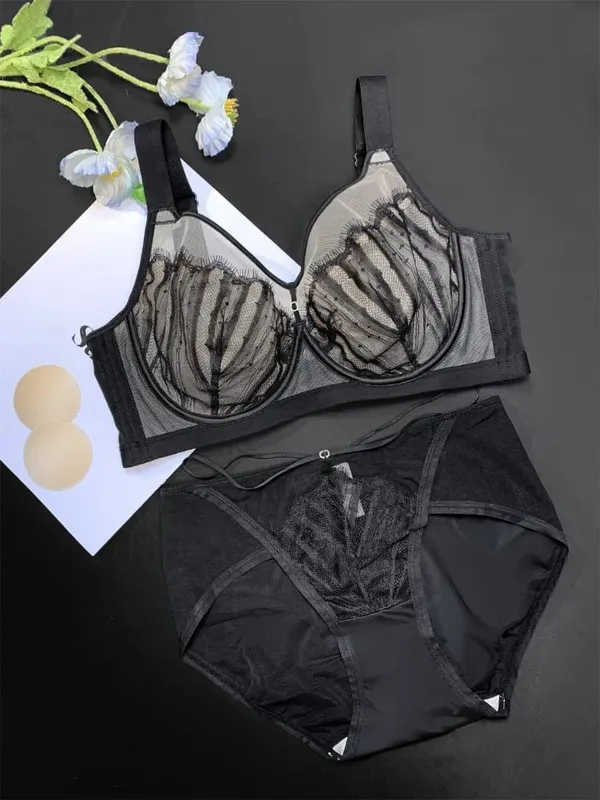 Wireless Push Up Bra for Large Bust Adjustable Comfort Fit Lace Bralette Prevent Sagging & Enhance Shape Seamless Design