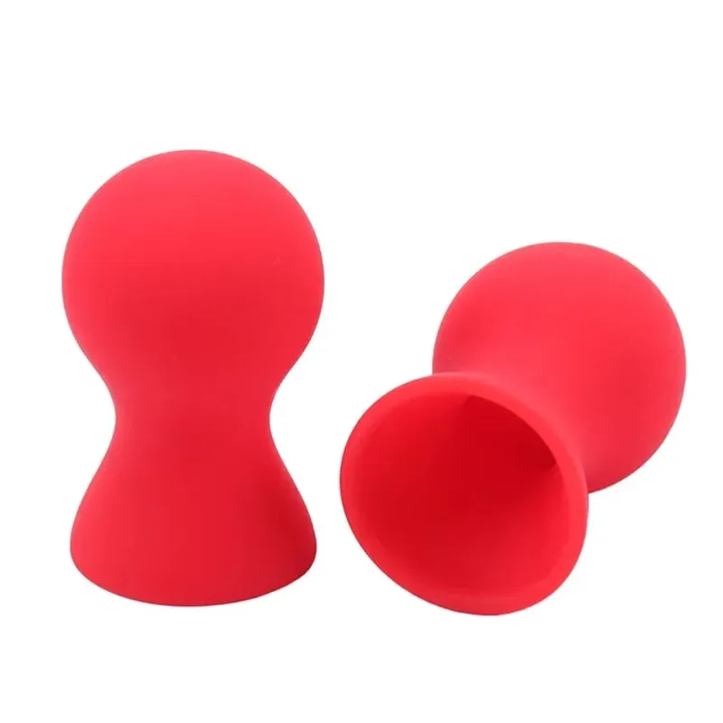 2PCS Silicone Nipple Sucker Pump Suction Cup Breast Massager Clitoris Stimulator Sex Toys For Woman Couples
