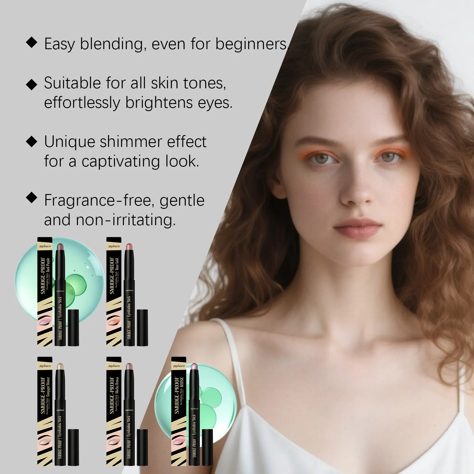 Multi-Color Shimmer Eyeshadow Stick Set: Creamy Smooth High Pigment Long-Lasting Glitter Eye Makeup for Beginners & Daily Looks