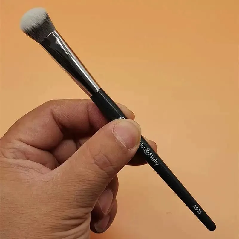 1pc Angled Liquid Base Foundation Makeup brushes Contoured Concealer Make up brushes Red wood handle cosmetic tools 101