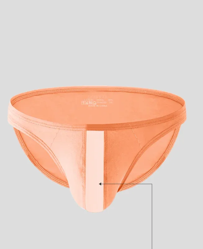 1PCS Herren Low Rise Solide Grau Bikini Unterwäsche Elastische Einfache Kante Weiche Stretch Stoff 3D Kontur Beutel Männliche Slips