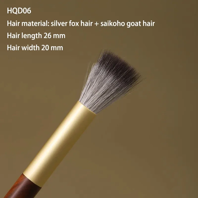 Professional Handmade Makeup Brushes 1PC Soft Squirrel Fox Goat Hair Stippling Blush Brush African Rosewood Handle Make Up Brush