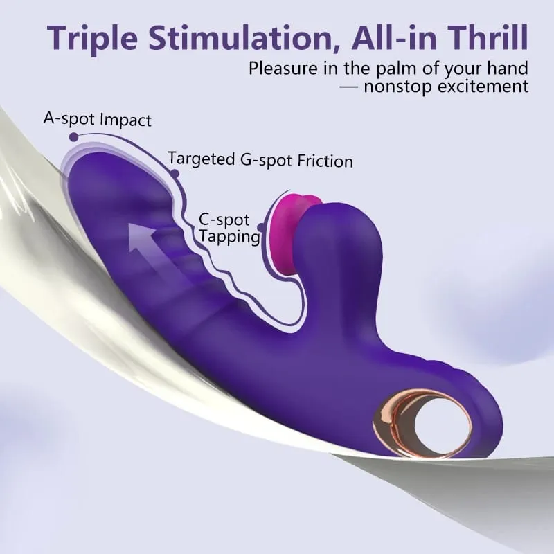 Thrusting Dildo Vibrator Vagina Massager Clitoris Stimulator APP Control 9 Telescopic 9 Flapping Modes 2 in 1 Sex Toys for Women — image 4