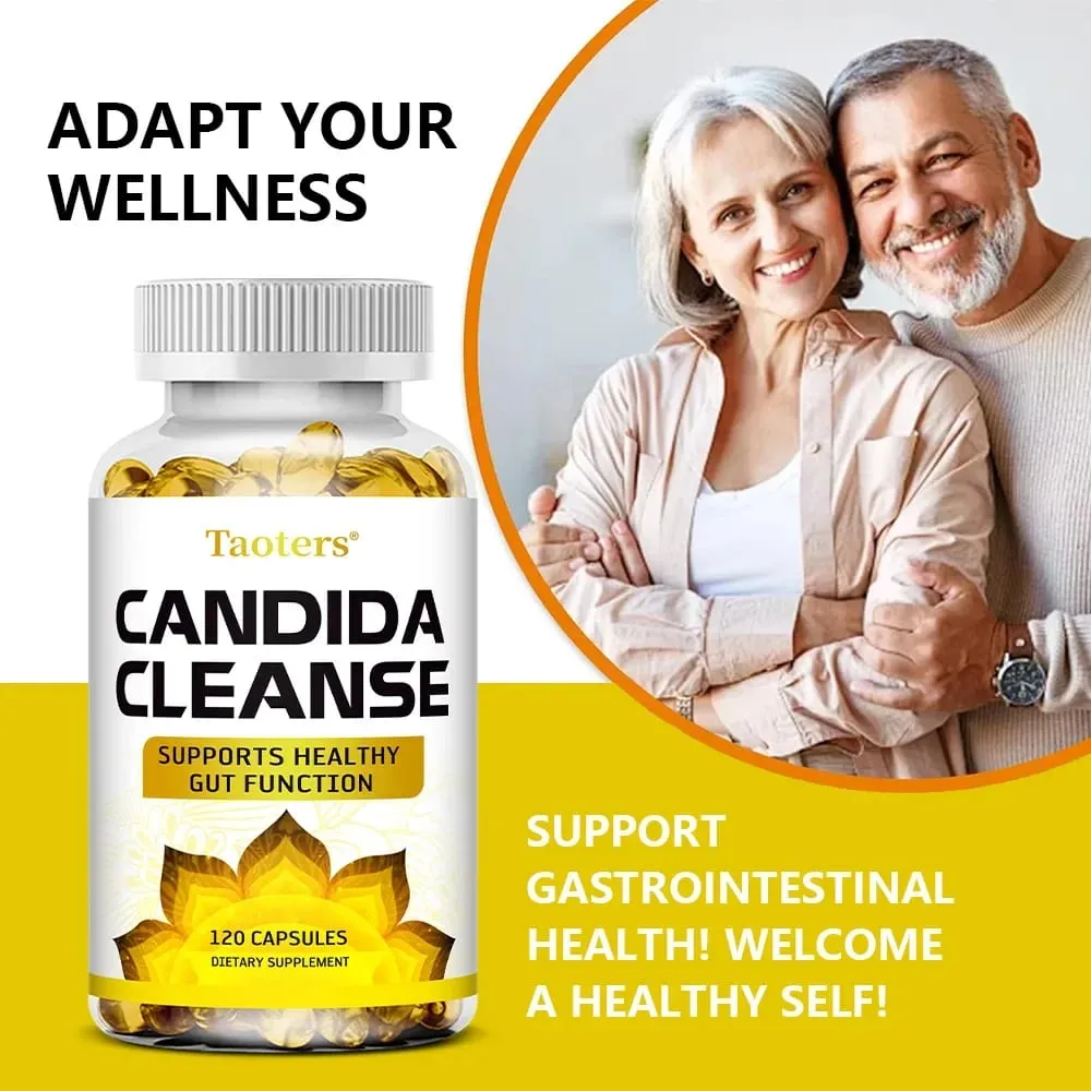 Candida Cleanse - Liver Cleansing Detoxifying Supports Intestinal Health Cleansing Colon Boosting Energy 120 Capsules