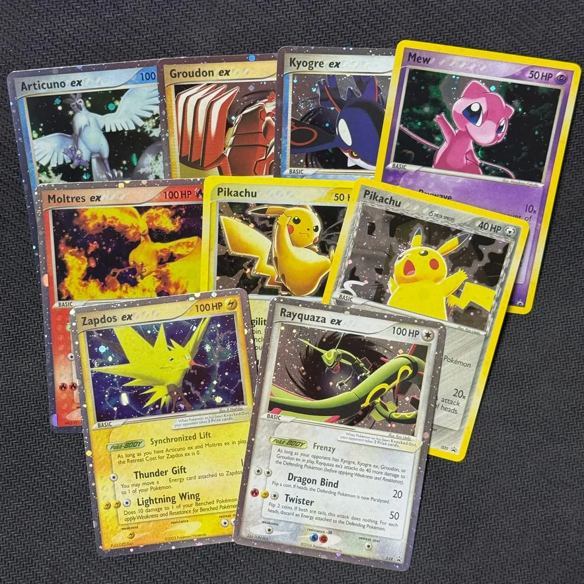 Proxy Cards Nintendo Black Star Promos Articuno Kyogre Moltres Rayquaza Zapdos Groudon New Holographic PKM Proxy Toys