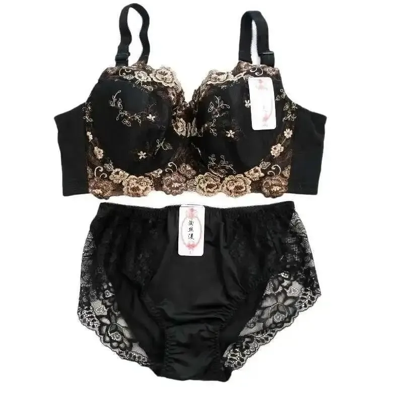 Bra Set Lingerie Bras Para sa Babae Underwear Sets Intimate Embroidery Plus Size Damit 2 Piece Bra Brief Sets B C D E F G H — image 4