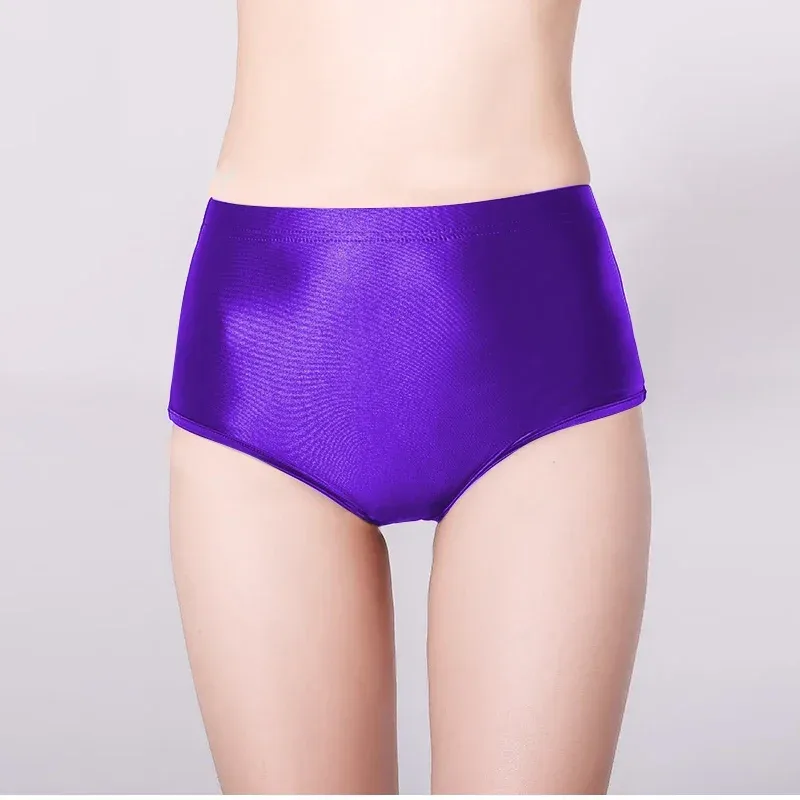 Glossy Seamless Spandex Shorts Silky Smooth Sexy Solid Pants High Waist Tights Biker Running Workout underwear men briefs