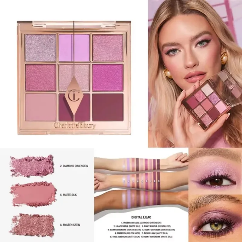 Charlotte Tilbury Eye Shadow Disk Love 2-Colors Powder Blusher Star Pink Powder Blusher Highlight 6-colors Super Nudes Easy Eye