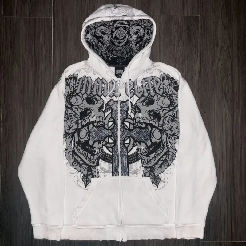 Y2K Retro Hoodie Men Printed Camouflage Pattern Pullover Sweatshirts High Street Hip Hop Streetwear Oversized Unisex Camo Hoodie — image 2