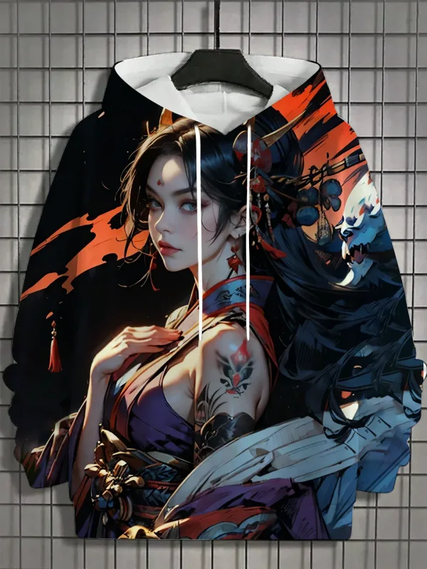 2024 Bagong Anime Women's Men's Fashion Printed Hoodies Autumn and Winter Designer Hoodies Casual Sweatshirts
