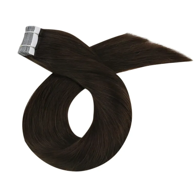 Moresoo Tape in Hair Extensions Brazilian Human Hair Real Natural Balayage Blonde Ombre Hair Straight Machine Remy Hair Tape Ins