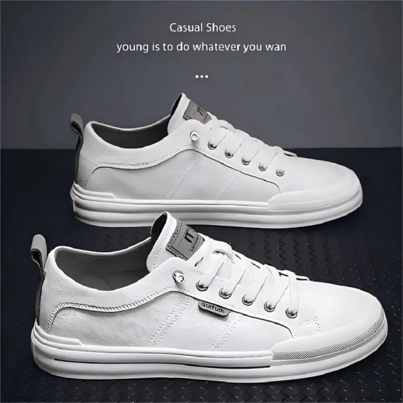 Simple and Versatile White Sneakers Breathable Board Shoes Men's Casual Shoes Delicate and Breathable Without Causing Foot Discomfort