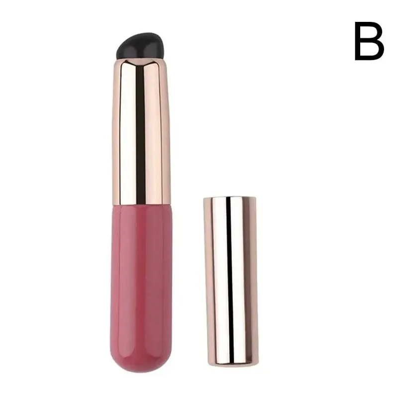 Silicone Lip Brush With Cover Cap Concealer Brush Like Fingertips Q Soft Lipstick Makeup Brushes Round Head No Broken