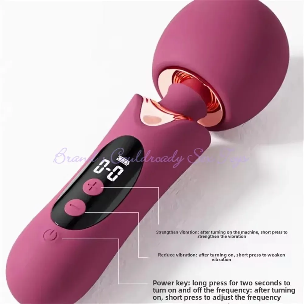 LCD ที่มีประสิทธิภาพ AV Vibrator ใหญ่หญิง Body Massager ของเล่นสำหรับผู้หญิง Clit G Spotช่องคลอดกระตุ้นMagic Wand