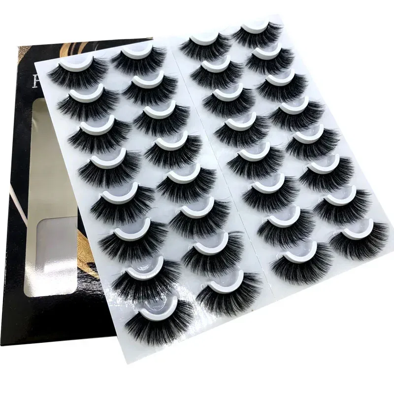 16 Pairs 3D Mink Hair False Eyelashes Natural/Thick Long Eye Lashes Wispy Makeup Beauty Extension Tools