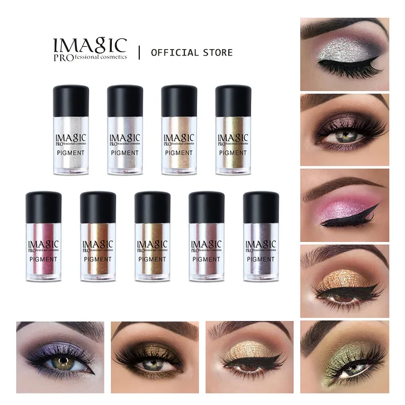 New Arrival Glitter Eyeshadow Metallic Loose Powder Waterproof Shimmer Pigments Colors Eye Shadow Makeup Cosmetics