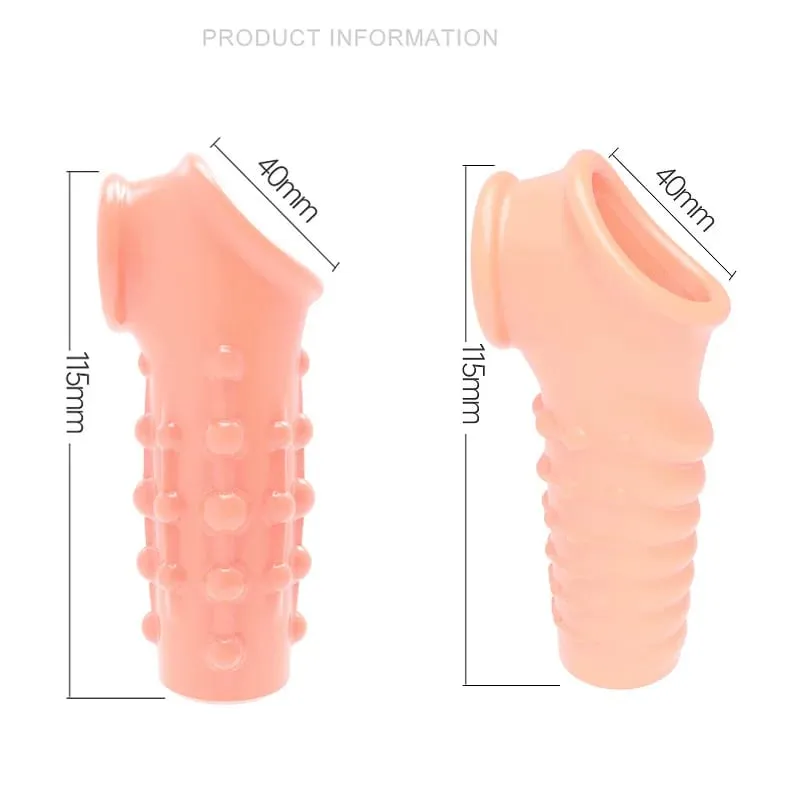 New Penis Ring Extension Sleeve Reusable Cock Rings Delayed Ejaculation Condoms Male Penis Sex Toys For Men Adult 18 No Vibrator — image 5