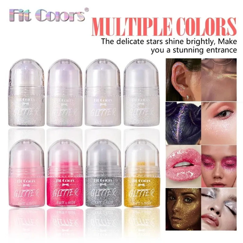 Sparkling Sequins Glitter Gel Face Body Eye Painting Shine Liquid White Silvery Pearl Gloss Eye Brighten Stage Makeup Decoration — image 2