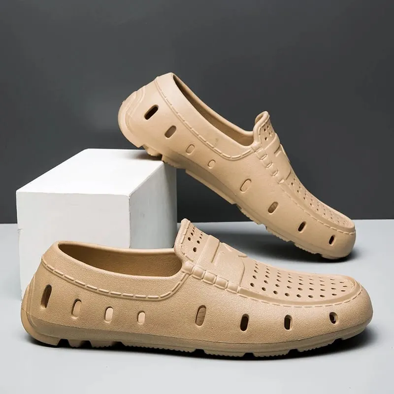 Sepatu Pantofel Nyaman Pria Sepatu Kulit Sepatu Berkendara Antiselip Sepatu Kasual Sandal Eva Sepatu Antiselip Ukuran Besar 46