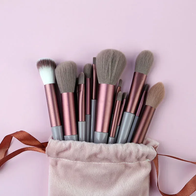 13PCS Makeup Brushes Set Fluffy Soft for Beauty Cosmetics Foundation Blush Eyeshadow Kabuki Blending Makeup Brush Tools — image 6