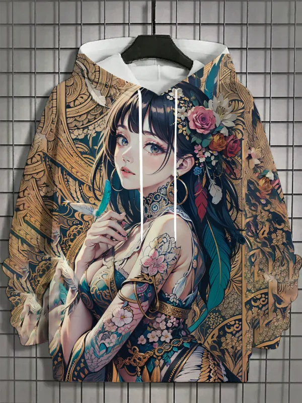2024 Bagong Anime Women's Men's Fashion Printed Hoodies Autumn and Winter Designer Hoodies Casual Sweatshirts