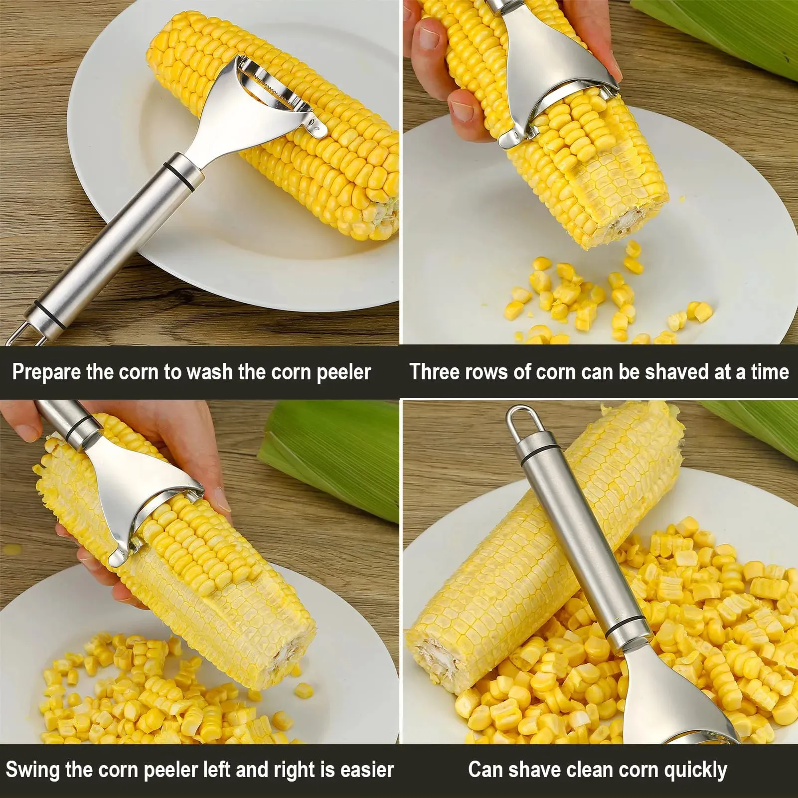 Corn Peeler For Corn On The Cob Stripper Tool Removes Corn Kernels From Cobs In Seconds Kitchen Gadget Stripping Tool — image 4