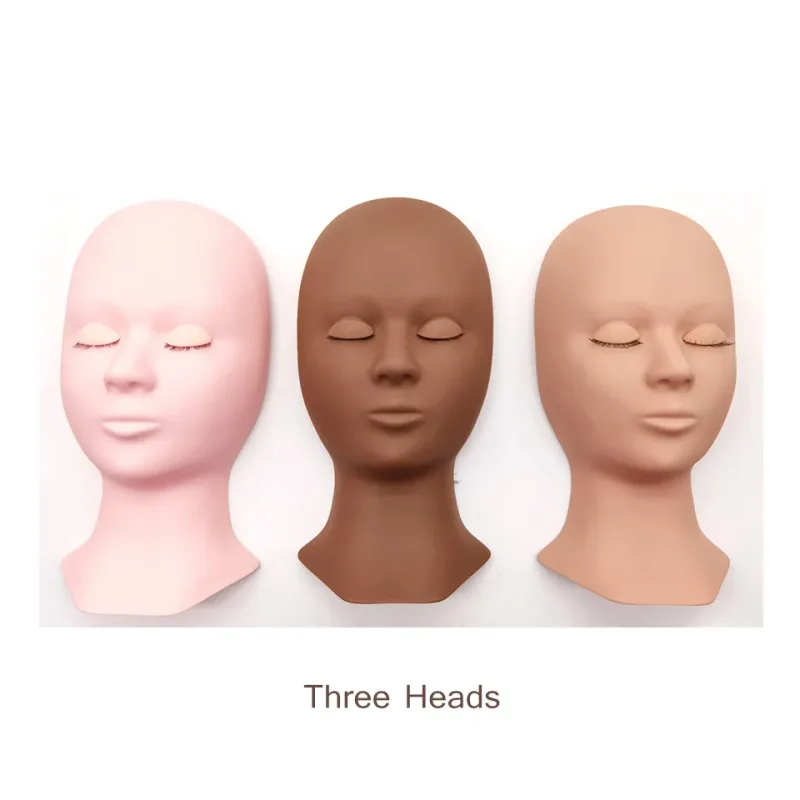 Mannequin Head For Eyelash Extension Training Kit With Removable Eyelids Silicone Cosmetic Model Heads Makeup Tools Gel Material — image 29