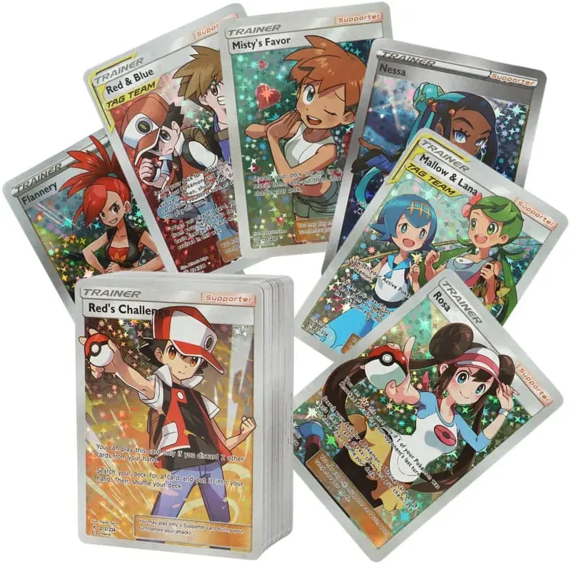 60/100Pcs Pokemon Shining Cards English Version MEGA GX Vmax TAG EX Proxy Collection Cards Toys Children Gift
