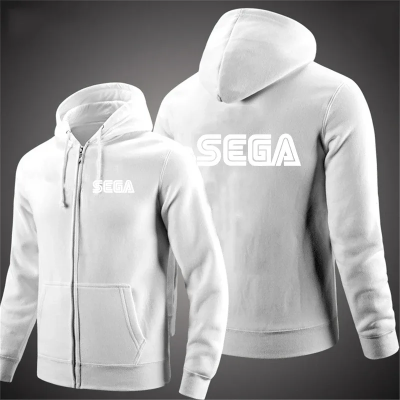 Men Sweatshirts Autumn Sega Pullover Casual Zipper Jacket for Male Hoody Outdoor Sweatshir Autumn Solid Color Turtleneck Swea — image 15