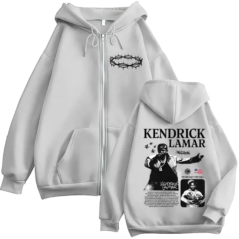 Rapper Kendrick Lamar Eles não gostam de nós Zipper Hoodies Homens Mulheres Roupas Moda Hip Hop Zip Up Moletom Com Capuz Jaqueta Com Capuz