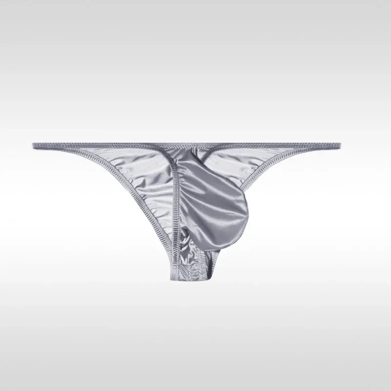 Men's Underwear Ice Silk Low Rise Sexy Bikini Briefs