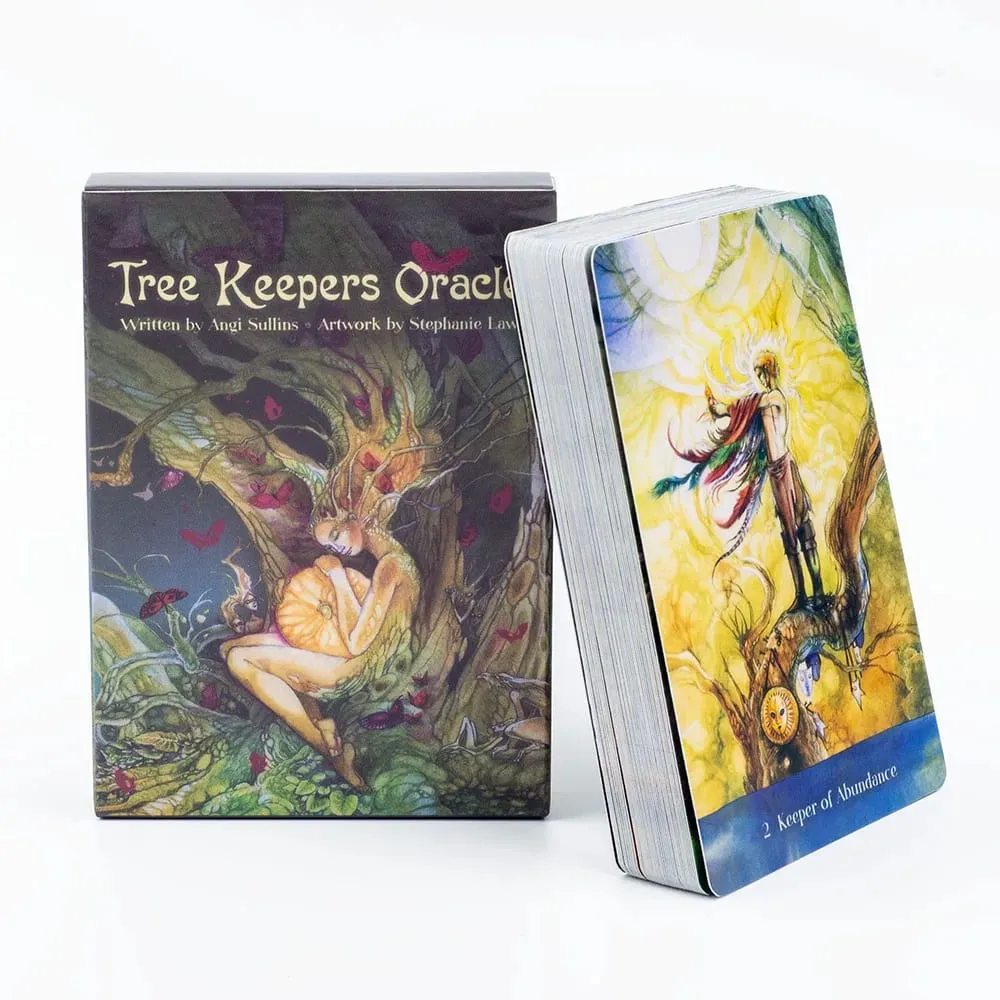 Tree Keepers Oracle 44 Card Deck Tarot Leisure Entertainment Card Family Gathering Divination Board Game Cards 10.4*7.4CM