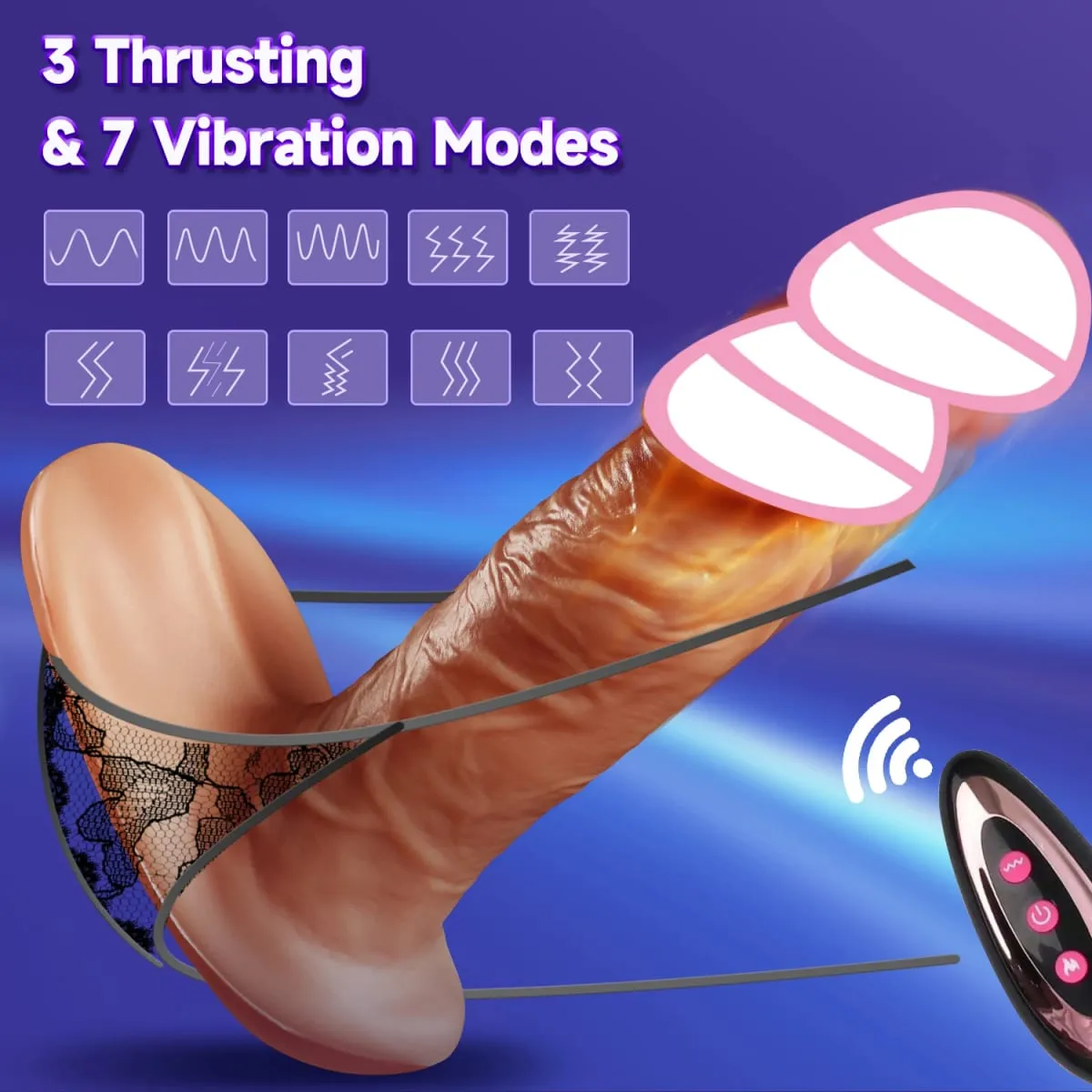 Wearable Realistic Dildo Vibrator Thrusting Penis Penetration Anal Vibration Adult Dildos Anal Sex Toy for Women Vibrators 18+