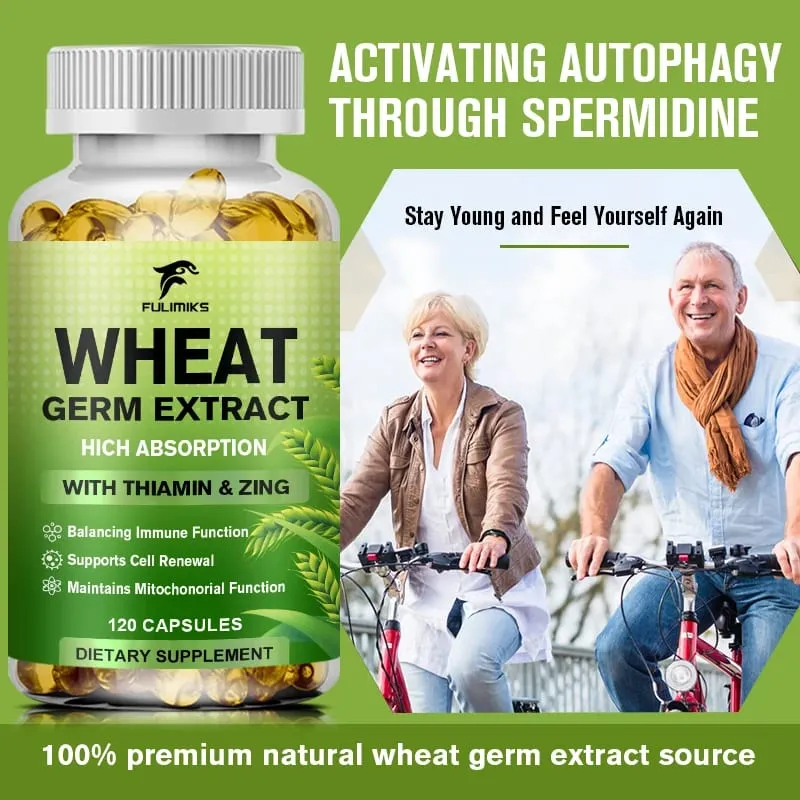 Spermidine 13mg Supplement Fermented Wheat Germ Extract Promotes Cellular renewal Anti-Aging Hair Growth & Immune Health — image 6