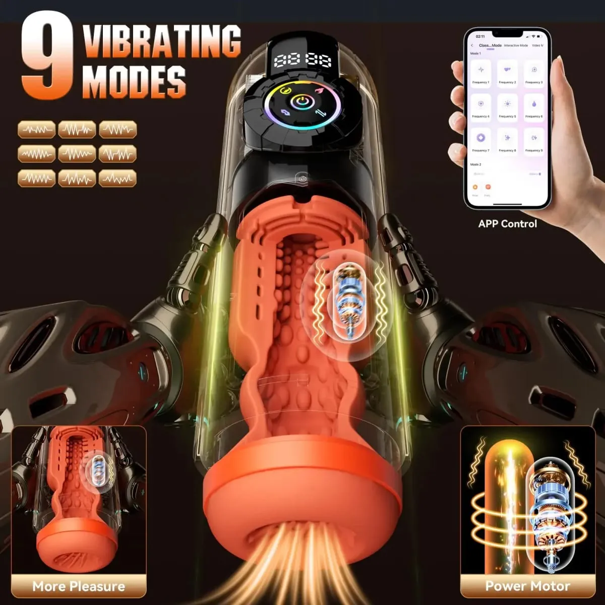 Heating Automatic Male Masturbator APP Control Vibrating Sucking Thrusting Masturbation Cup Penis Pump Sex Toy for Men