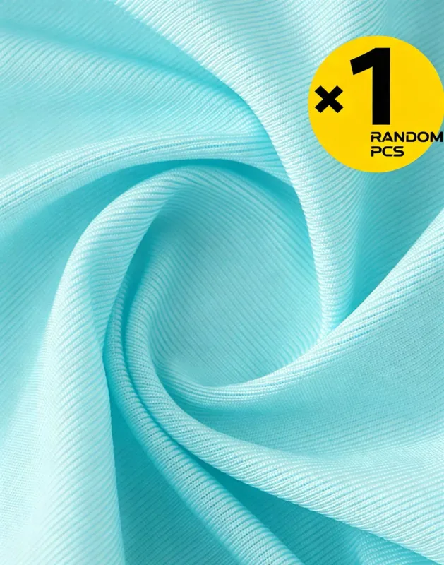 Slip en soie glacée pour hommes, Ultra fin, respirant, transparent, sous-vêtements doux, large ceinture, culotte confortable et fraîche, couleur aléatoire, 1 pièce