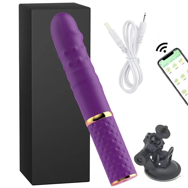 Beginner Telescopic Dildo Vibrator Thrusting Retractable Pussy G Spot Clitoral Anal Stimulation Sex Machine Sex Toys For Women
